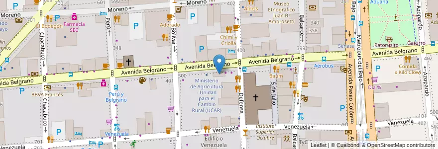 Mapa de ubicacion de Edificio Calmer, Montserrat en آرژانتین, Ciudad Autónoma De Buenos Aires, Comuna 1, Buenos Aires.