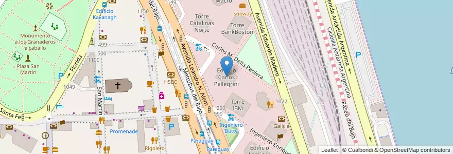 Mapa de ubicacion de Edificio Carlos Pellegrini, Retiro en Arjantin, Ciudad Autónoma De Buenos Aires, Comuna 1, Buenos Aires.