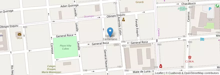 Mapa de ubicacion de Edificio Centenario en Аргентина, Катамарка, Departamento Capital, Municipio De San Fernando Del Valle De Catamarca, San Fernando Del Valle De Catamarca.