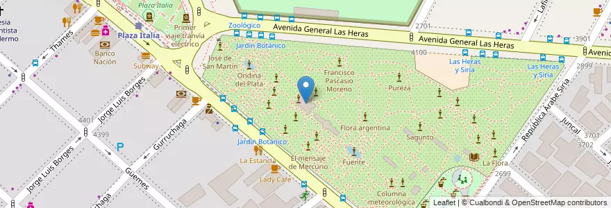 Mapa de ubicacion de Edificio central, Palermo en Argentina, Ciudad Autónoma De Buenos Aires, Buenos Aires, Comuna 14.