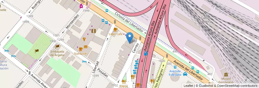 Mapa de ubicacion de Edificio CHACOFI II, Retiro en アルゼンチン, Ciudad Autónoma De Buenos Aires, Comuna 1, ブエノスアイレス.
