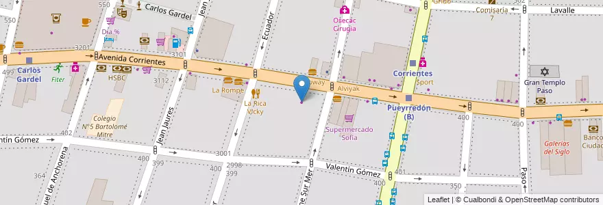 Mapa de ubicacion de Edificio Corrientes, Balvanera en Argentine, Ciudad Autónoma De Buenos Aires, Comuna 3, Buenos Aires.
