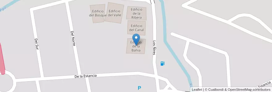 Mapa de ubicacion de Edificio de la Bahia en Argentinië, Departamento Ushuaia, Chili, Vuurland, Ushuaia.