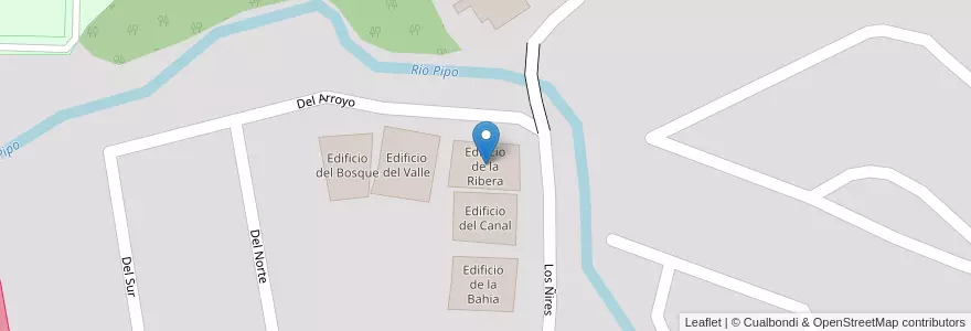 Mapa de ubicacion de Edificio de la Ribera en Argentina, Departamento Ushuaia, Chile, Tierra Del Fuego, Ushuaia.