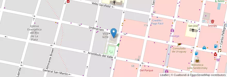 Mapa de ubicacion de Edificio de los Gendarmes en Argentinië, Entre Ríos, Departamento Concordia, Distrito Suburbios, Concordia, Concordia.