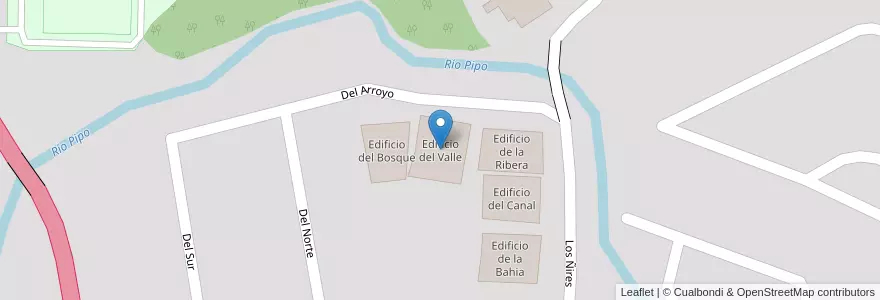 Mapa de ubicacion de Edificio del Valle en 아르헨티나, Departamento Ushuaia, 칠레, 티에라델푸에고주, Ushuaia.