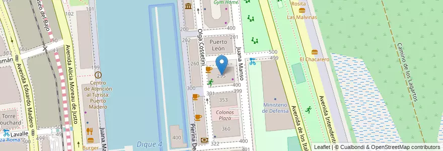 Mapa de ubicacion de Edificio Dique IV, Puerto Madero en آرژانتین, Ciudad Autónoma De Buenos Aires, Comuna 1, Buenos Aires.