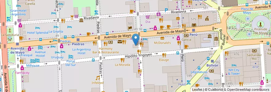 Mapa de ubicacion de Edificio F.A.P.A.S.A., Montserrat en アルゼンチン, Ciudad Autónoma De Buenos Aires, Comuna 1, ブエノスアイレス.
