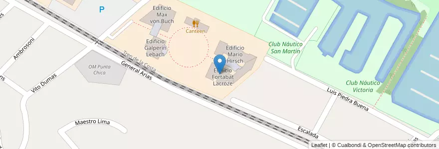 Mapa de ubicacion de Edificio Fortabat Lacroze en アルゼンチン, ブエノスアイレス州, Partido De San Fernando, Victoria.