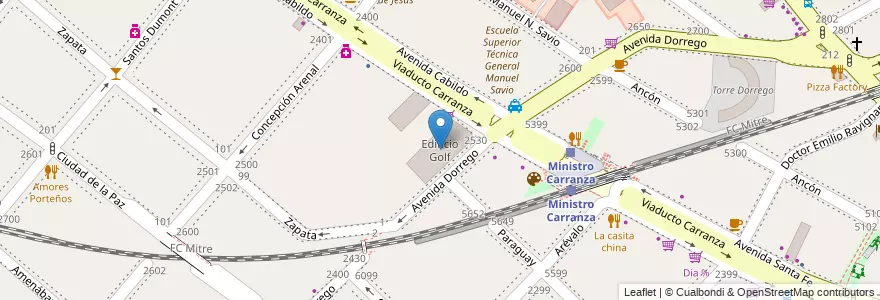 Mapa de ubicacion de Edificio Golf, Palermo en آرژانتین, Ciudad Autónoma De Buenos Aires, Buenos Aires, Comuna 14.