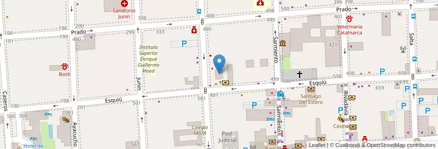 Mapa de ubicacion de Edificio Huasi III en 阿根廷, Catamarca, Departamento Capital, Municipio De San Fernando Del Valle De Catamarca, San Fernando Del Valle De Catamarca.