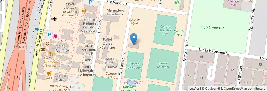 Mapa de ubicacion de Edificio IPE Instituto de Patología Experimental en الأرجنتين, Salta, Capital, Municipio De Salta, Salta.