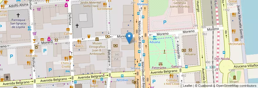 Mapa de ubicacion de Edificio Lahusen, Montserrat en آرژانتین, Ciudad Autónoma De Buenos Aires, Comuna 1, Buenos Aires.