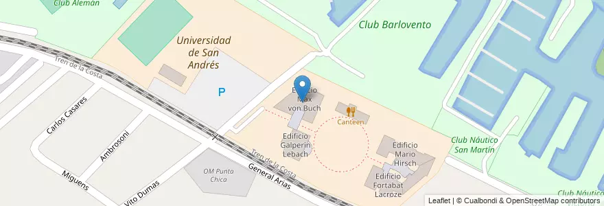Mapa de ubicacion de Edificio Max von Buch en Arjantin, Buenos Aires, Partido De San Fernando, Victoria.