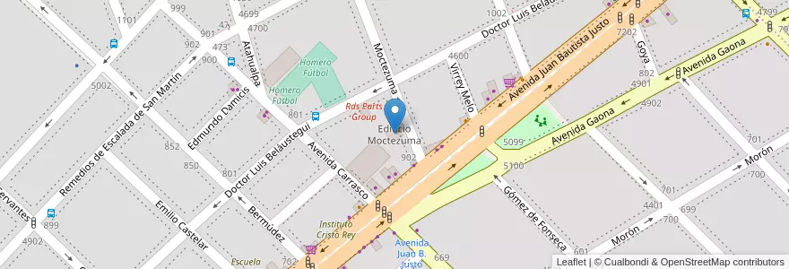 Mapa de ubicacion de Edificio Moctezuma en アルゼンチン, Ciudad Autónoma De Buenos Aires, ブエノスアイレス, Comuna 10.