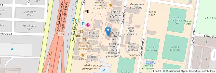 Mapa de ubicacion de Edificio Multifuncional en 아르헨티나, Salta, Capital, Municipio De Salta, Salta.
