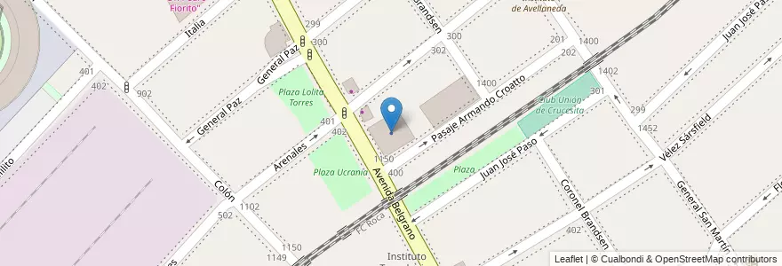 Mapa de ubicacion de Edificio Municipal "27 de Abril Nestor Kirchner" en آرژانتین, استان بوئنوس آیرس, Partido De Avellaneda, Avellaneda.