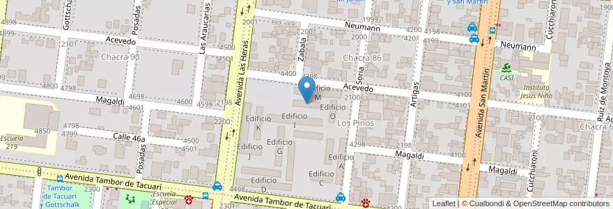 Mapa de ubicacion de Edificio N en آرژانتین, Misiones, Departamento Capital, Municipio De Posadas, Posadas.