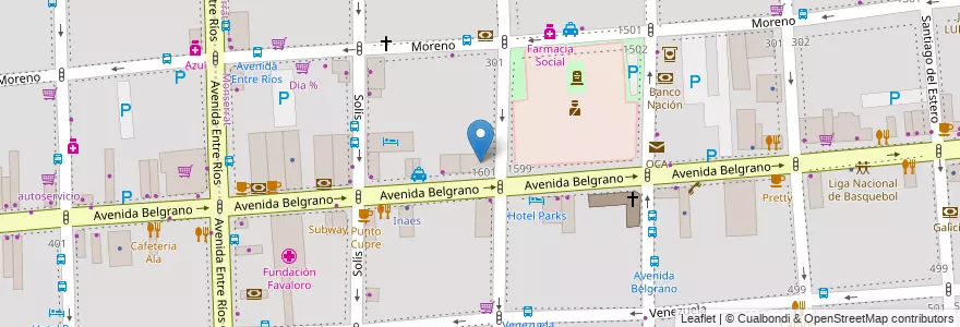 Mapa de ubicacion de Edificio Nuestra Señora de Lujana, Montserrat en Аргентина, Буэнос-Айрес, Comuna 1, Буэнос-Айрес.