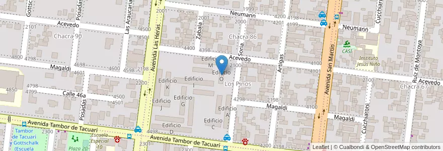 Mapa de ubicacion de Edificio O en آرژانتین, Misiones, Departamento Capital, Municipio De Posadas, Posadas.