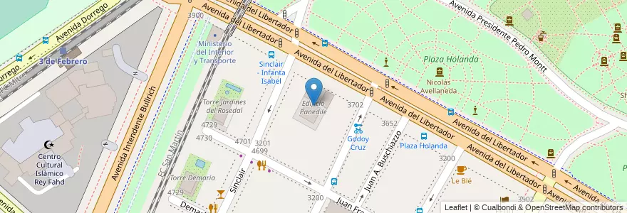 Mapa de ubicacion de Edificio Panedile, Palermo en 阿根廷, Ciudad Autónoma De Buenos Aires, 布宜诺斯艾利斯, Comuna 14.