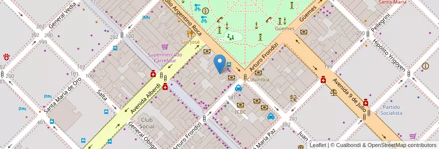 Mapa de ubicacion de Edificio Plaza en Argentinië, Chaco, Departamento San Fernando, Resistencia, Resistencia.