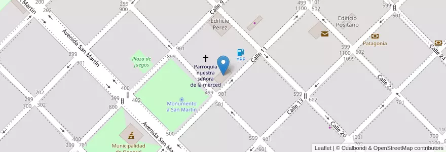 Mapa de ubicacion de Edificio Plaza en Argentinien, La Pampa, Departamento Maracó, Municipio De General Pico.