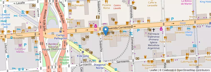 Mapa de ubicacion de Edificio Plaza de La Republica, San Nicolas en Argentinië, Ciudad Autónoma De Buenos Aires, Comuna 1, Buenos Aires.