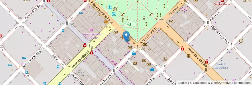 Mapa de ubicacion de Edificio Plaza en آرژانتین, Chaco, Departamento San Fernando, Resistencia, Resistencia.