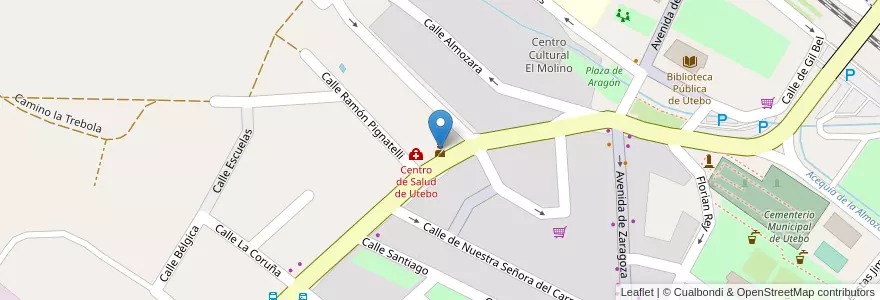 Mapa de ubicacion de Edificio Polifuncional en Espagne, Aragon, Saragosse, Zaragoza, Utebo.