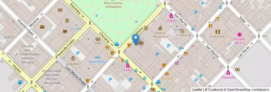 Mapa de ubicacion de Edificio REX en آرژانتین, استان بوئنوس آیرس, Partido De Bahía Blanca, Bahía Blanca.