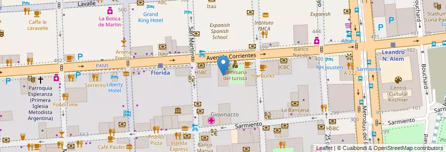 Mapa de ubicacion de Edificio Safico, San Nicolas en آرژانتین, Ciudad Autónoma De Buenos Aires, Comuna 1, Buenos Aires.