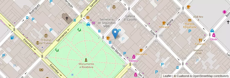 Mapa de ubicacion de Edificio Salvatori en アルゼンチン, ブエノスアイレス州, Partido De Bahía Blanca, Bahía Blanca.