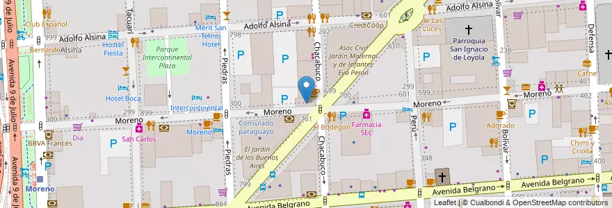 Mapa de ubicacion de Edificio Santiago de Liniers, Montserrat en Arjantin, Ciudad Autónoma De Buenos Aires, Comuna 1, Buenos Aires.