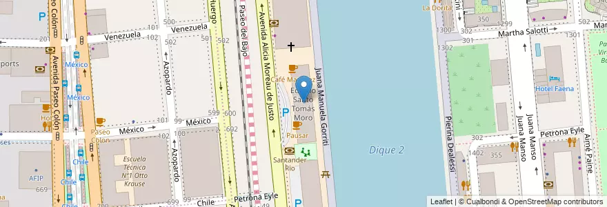 Mapa de ubicacion de Edificio Santo Tomás Moro, Puerto Madero en Arjantin, Ciudad Autónoma De Buenos Aires, Comuna 1, Buenos Aires.