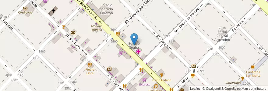 Mapa de ubicacion de Edificio Segba en Argentina, Provincia Di Buenos Aires, Partido De General San Martín, General San Martín.