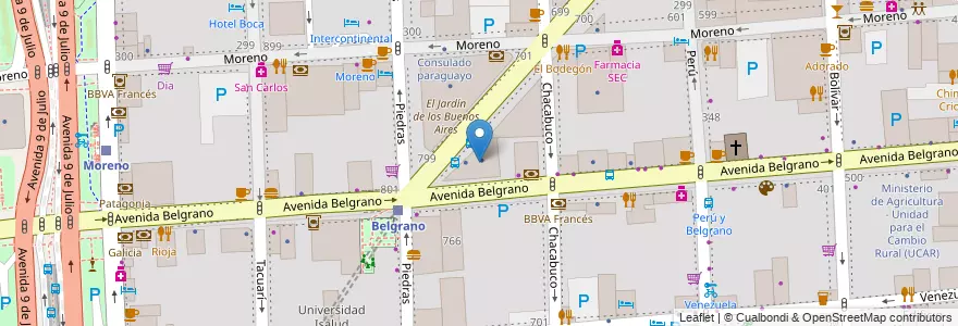 Mapa de ubicacion de Edificio Teniente General Castiñeiras, Montserrat en Argentinien, Ciudad Autónoma De Buenos Aires, Comuna 1, Buenos Aires.