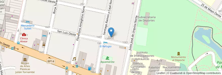Mapa de ubicacion de Edificio Tulum V en 아르헨티나, San Juan, 칠레, Capital.