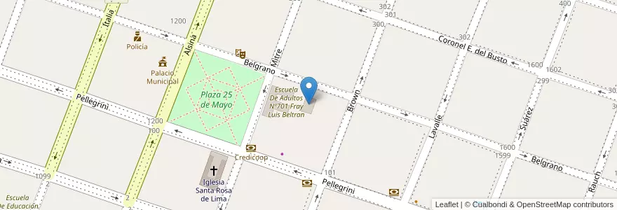 Mapa de ubicacion de Edificios Belgrano en 아르헨티나, 부에노스아이레스주, Partido De Bragado, Bragado.