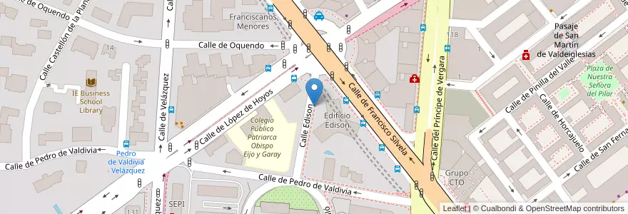 Mapa de ubicacion de EDISON, CALLE, DE,4 en Испания, Мадрид, Мадрид, Área Metropolitana De Madrid Y Corredor Del Henares, Мадрид.
