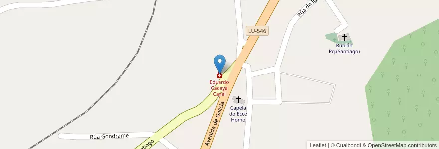 Mapa de ubicacion de Eduardo Cadaya Canal en スペイン, ガリシア州, Lugo, Terra De Lemos, Bóveda.