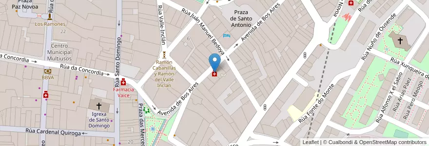 Mapa de ubicacion de Eduardo Calvo Fernández en Espagne, Galice, Ourense, Ourense, Ourense.