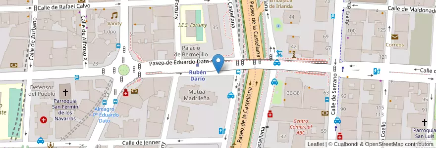 Mapa de ubicacion de EDUARDO DATO, PASEO, DE,S/N en إسبانيا, منطقة مدريد, منطقة مدريد, Área Metropolitana De Madrid Y Corredor Del Henares, مدريد.