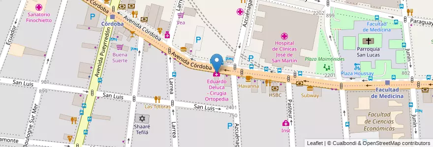 Mapa de ubicacion de Eduardo Deluca - Cirugía Ortopedia, Balvanera en Argentina, Autonomous City Of Buenos Aires, Autonomous City Of Buenos Aires.