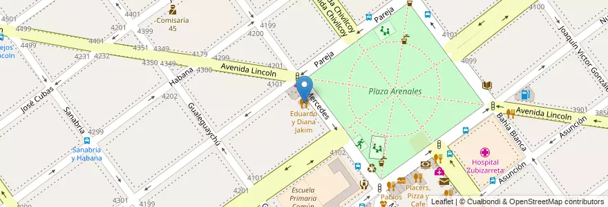 Mapa de ubicacion de Eduardo y Diana Jakim, Villa Devoto en آرژانتین, Ciudad Autónoma De Buenos Aires, Buenos Aires, Comuna 11.