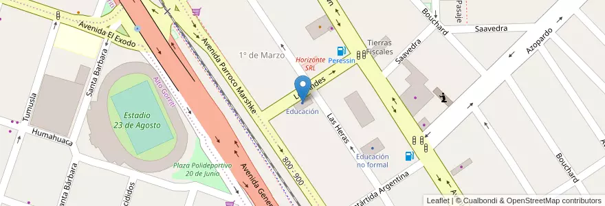 Mapa de ubicacion de Educación en アルゼンチン, フフイ州, Departamento Doctor Manuel Belgrano, Municipio De San Salvador De Jujuy.