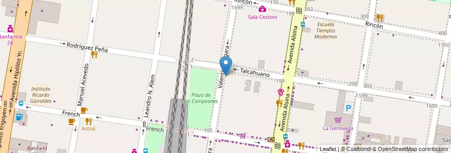 Mapa de ubicacion de Edward Banfield en Argentinië, Buenos Aires, Partido De Lomas De Zamora, Banfield.