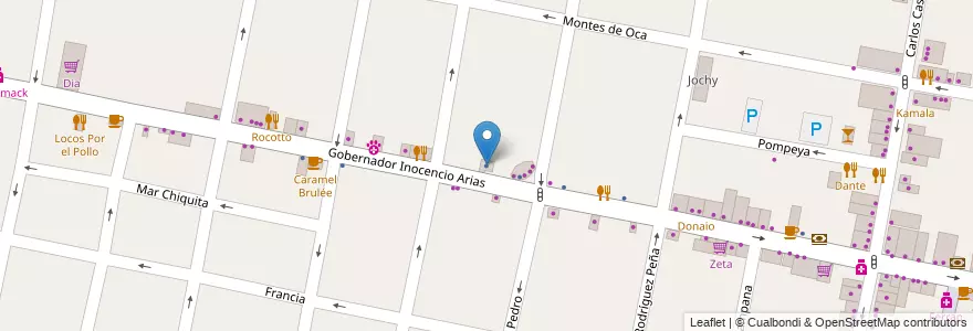 Mapa de ubicacion de Edwardo J Carfi en Argentina, Buenos Aires, Partido De Morón, Castelar.
