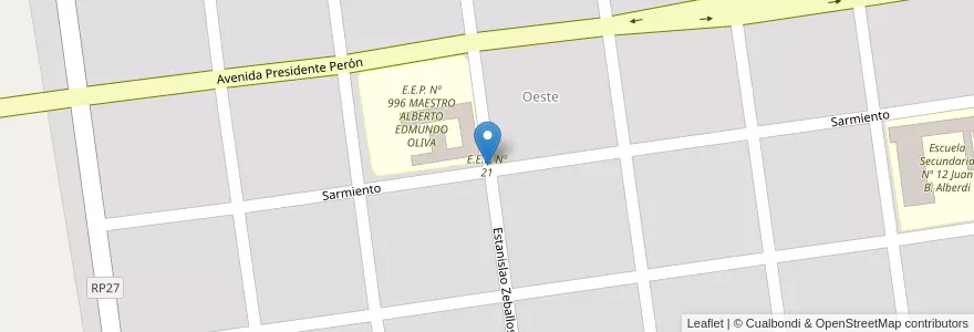 Mapa de ubicacion de E.E.E. Nº 21 en آرژانتین, Chaco, Departamento Maipú, Municipio De Tres Isletas, Tres Isletas.