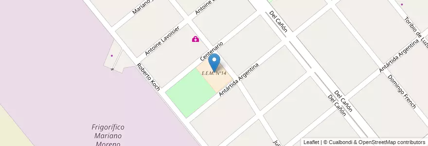 Mapa de ubicacion de E.E.M. Nº14 en Argentinië, Buenos Aires, Partido De Moreno, Moreno.